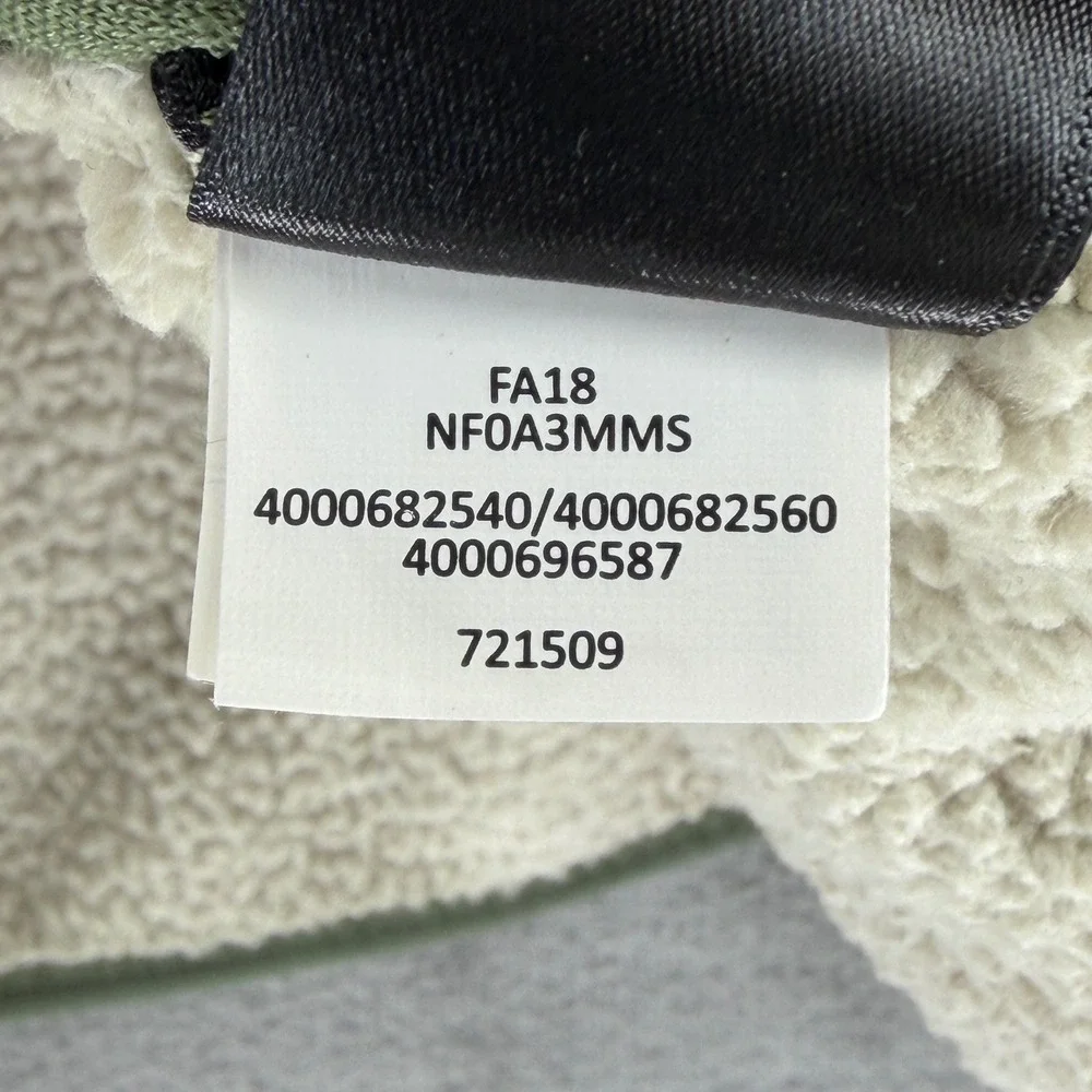The North Face Pullover Mens L NF0A3MMS Green Wool Blend Snap Mock Neck EUC